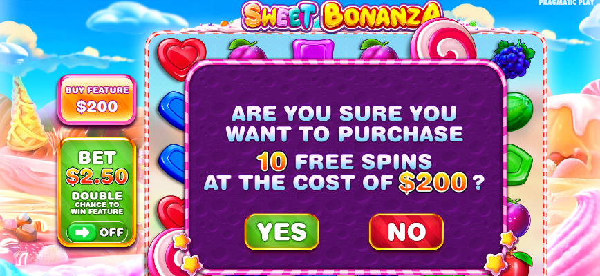 sweet bonanza buy in feature